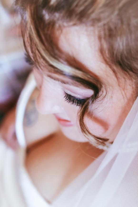 Augen Make-up Detail Braut Braut Augen Make-up Detail natürlicher Lidschatten Hochzeit